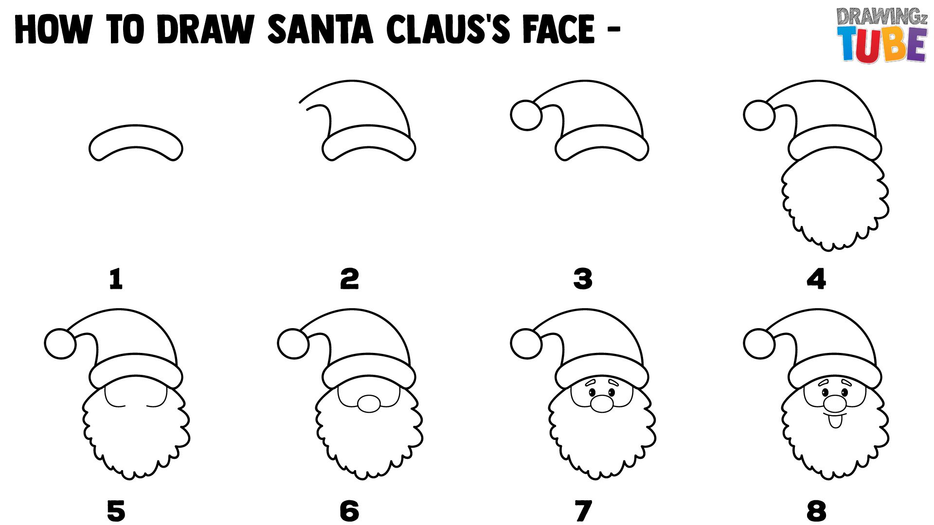 Featured image of post Easy Santa Drawing Step By Step