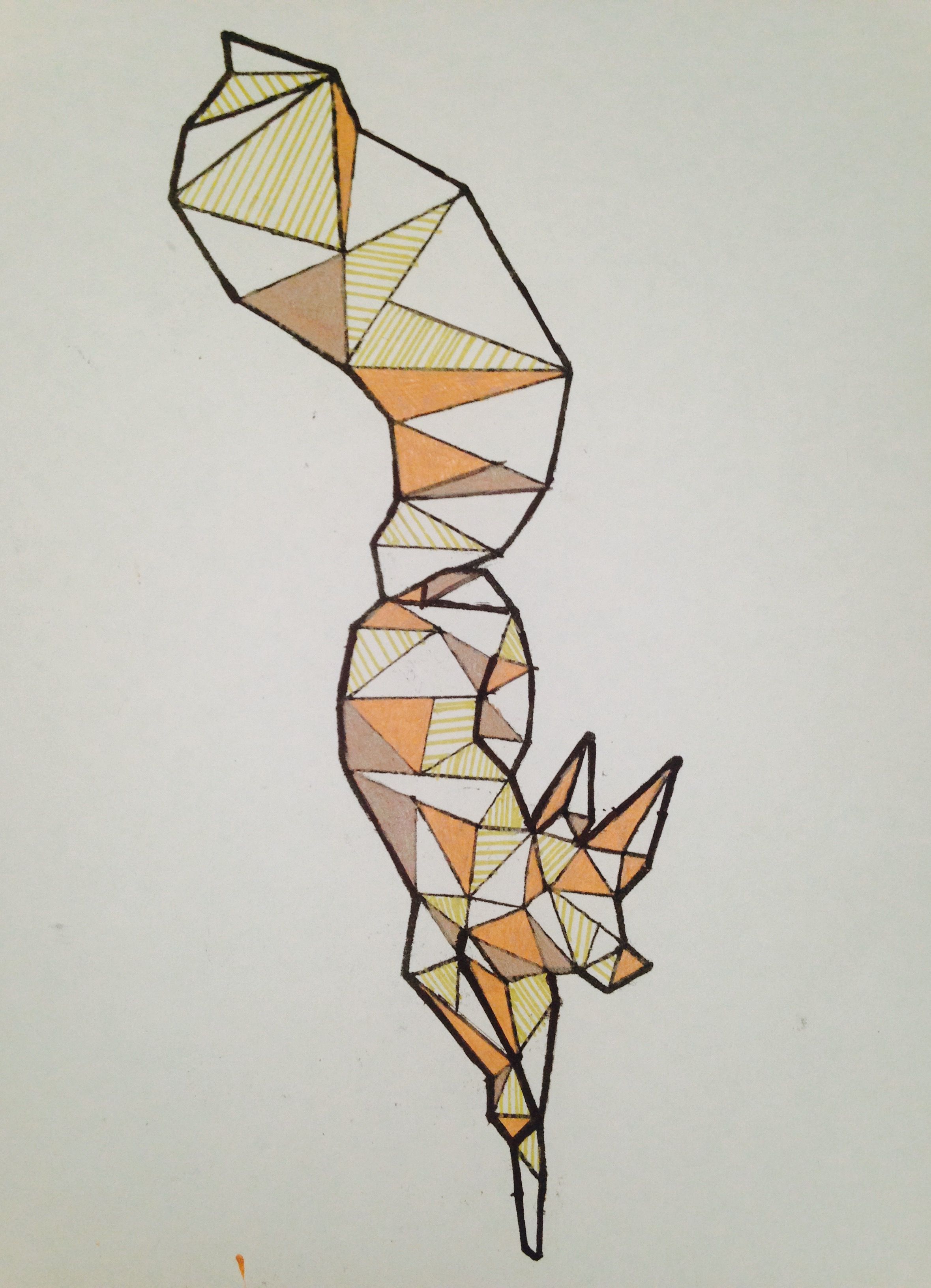 Featured image of post Geometric Fox Drawing