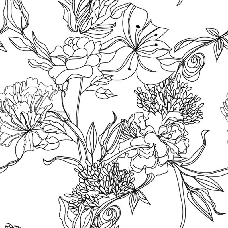 Featured image of post Printable Black And White Floral Print